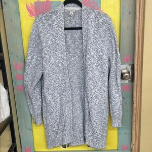 L.L. Bean Black and White Knit Cardigan